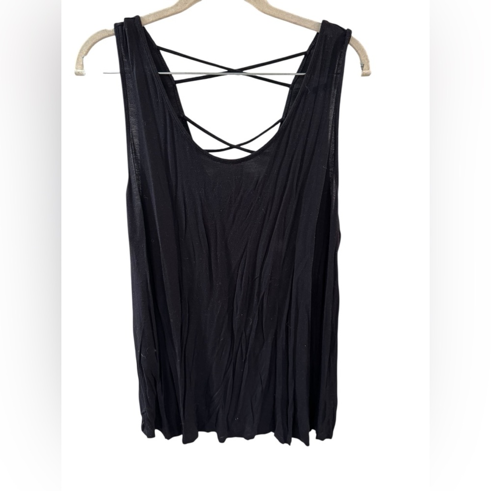 Apt. 9 Black Crisscross Back‎ Top